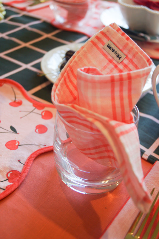 Rosy Plaid Napkin